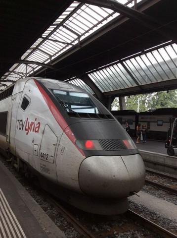 Baselへ向かう電車